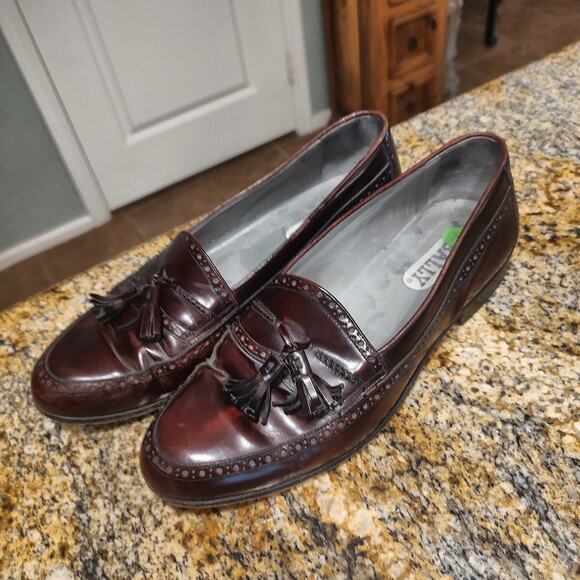 BALLY Switzerland Brown Tassel Leather Loafers Size 9D Made in Italy main image 12